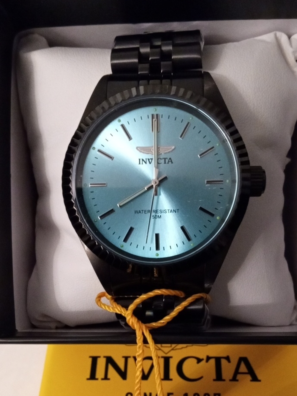 Invicta Black Watch with Teal Dial - Picture 2 of 6